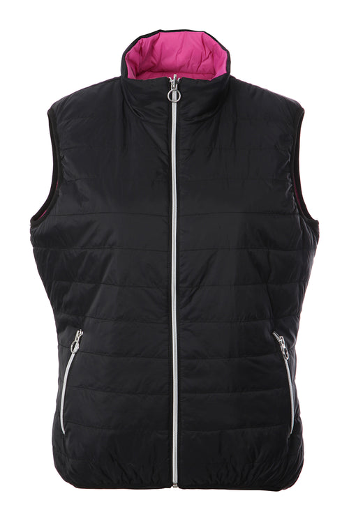 JRB padded reversible gilet - Black and Purple Orchid
