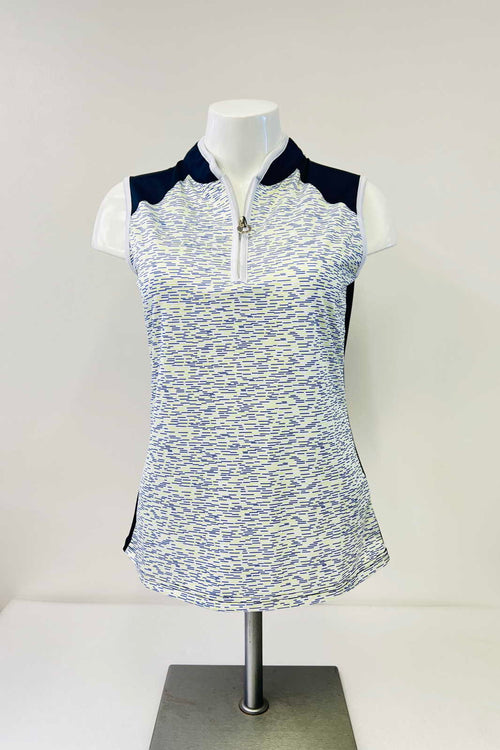 JRB Dash sleeveless shirt - Peri Lime print