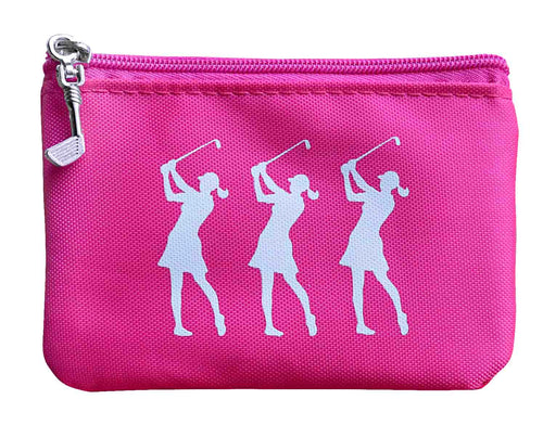 Golf coin/card/bits & bobs purse - pink