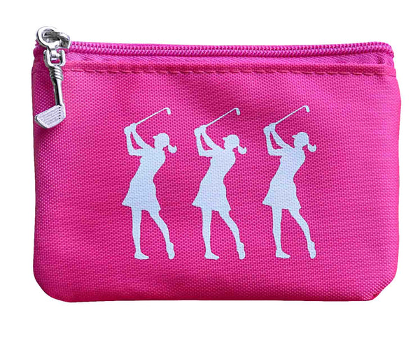 Golf coin/card/bits & bobs purse - pink