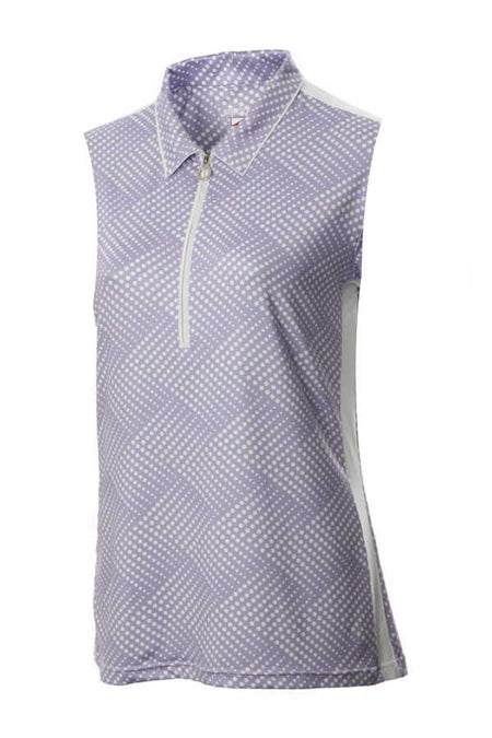 JRB sleeveless shirt - Grape dot