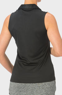 Nancy Lopez Legacy sleeveless polo - Black