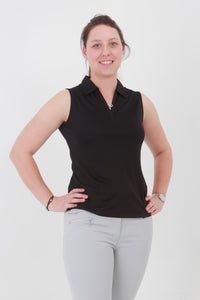 Nancy Lopez Legacy sleeveless polo - Black