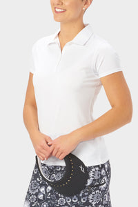 Nancy Lopez Legacy short sleeved polo - White