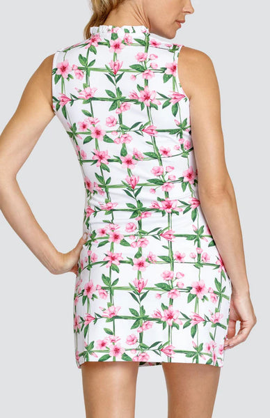 Tail Colleen sleeveless dress - Floral Lattice Begonia  (Exclusive collection)