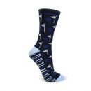 Crew golf socks - navy with flag design