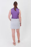 This light grey golfing skirt is similar to a golfing skort but has comfortable inbuilt pants.  Lady golfers need a classic piece to match their golfing shirts that are a little more detailed in design.  Women golfers will love this for their daily sports.