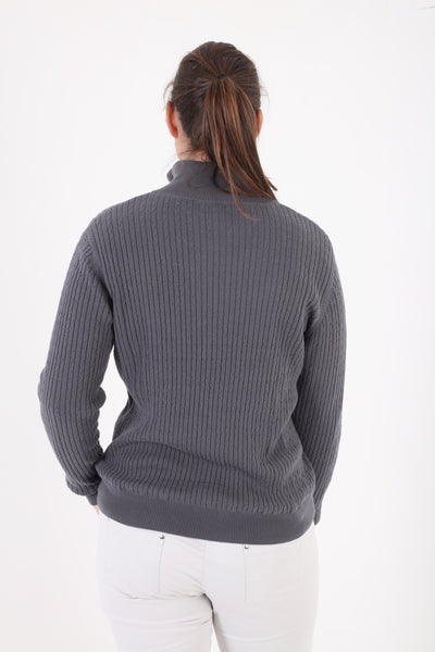 JRB lined ribbed sweater - Graphite