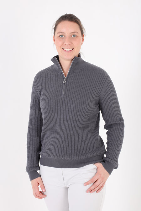 JRB Stripe Sweater (1/4 zipped) - Navy