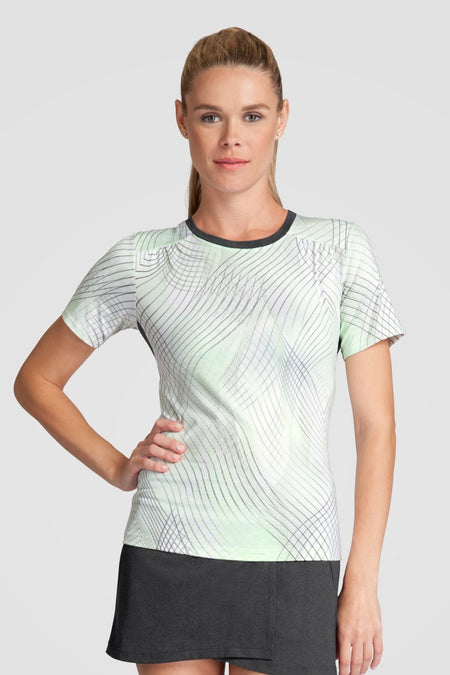 JRB Spot sleeveless shirt - White Black/Green Spot