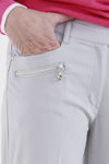 Such a comfortable fit for the ladies golf season. Ladies Golf trousers in a stylish light grey are perfect for your ladies golfing wardrobe.    Matched with the JRB Ladies Golf shirts in various stunning designs and you will look amazing when out doing your Daily Sports.