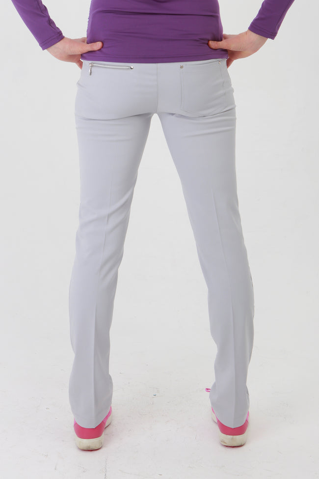 Such a comfortable fit for the ladies golf season. Ladies Golf trousers in a stylish light grey are perfect for your ladies golfing wardrobe.    Matched with the JRB Ladies Golf shirts in various stunning designs and you will look amazing when out doing your Daily Sports.
