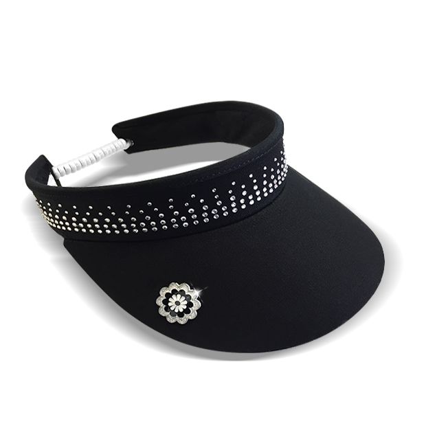 Crystal embellished visor - Black