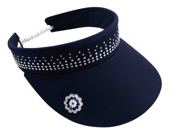 Crystal embellished visor - Navy