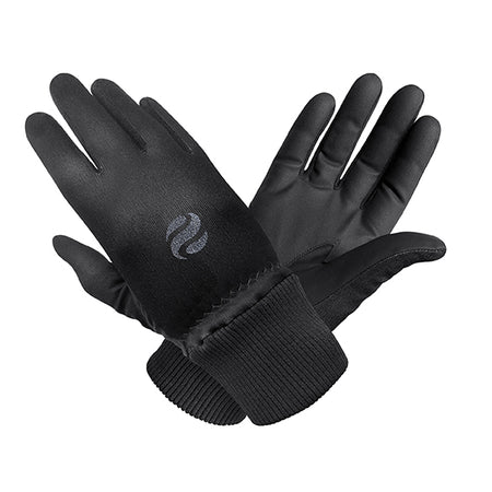 Sunderland unisex thermal lined showerproof mittens - grey/black