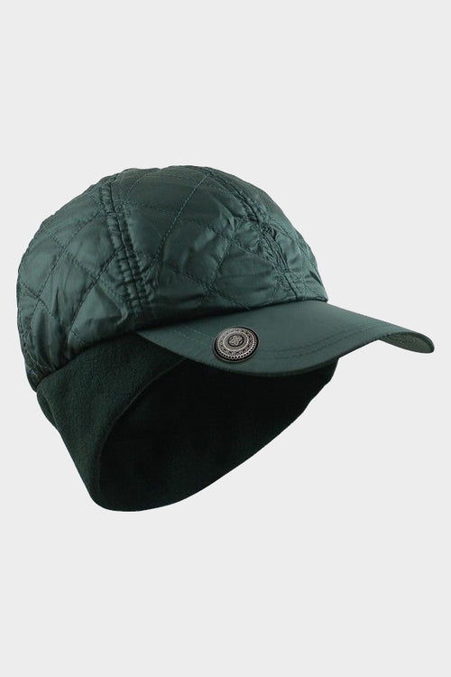 Quilted ball marker cap - black