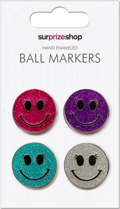 Ball marker set - smiley faces