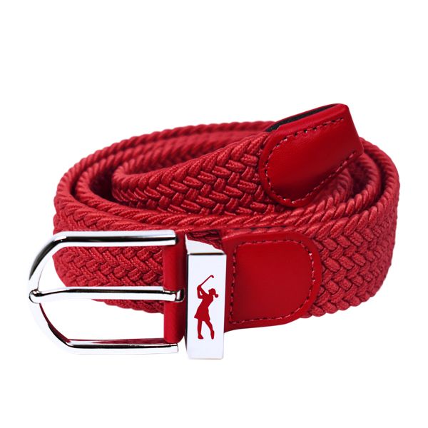 Woven golf belt - Red