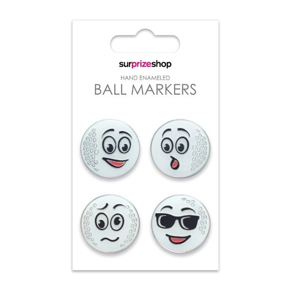 Ball marker set - funny face balls