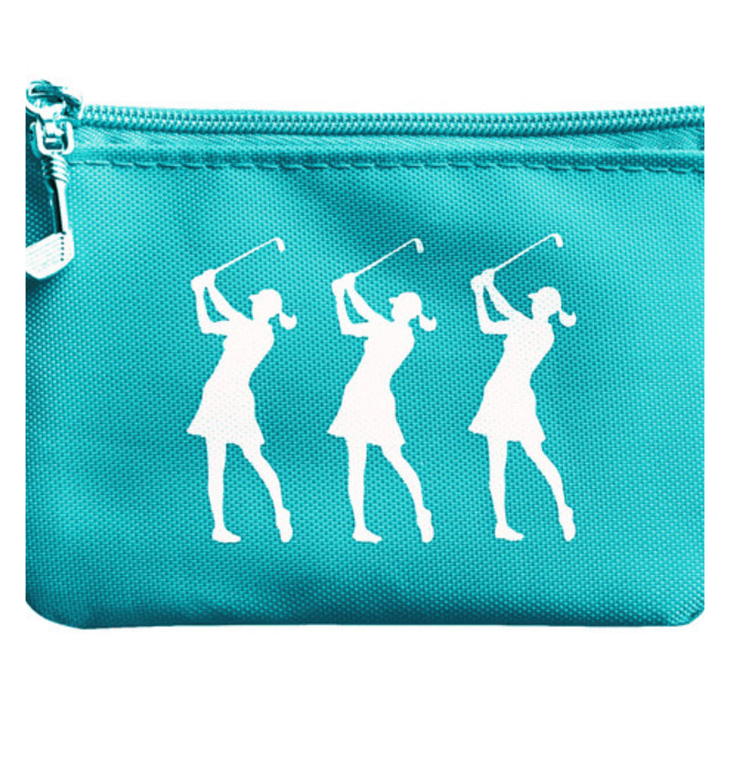 Golf coin/card/bits & bobs purse - aqua