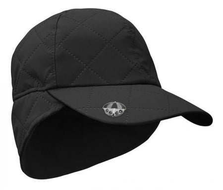 Quilted ball marker cap - black