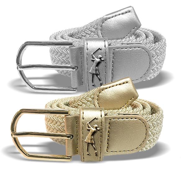 Woven golf belt - Silver