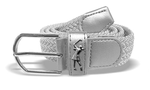 Woven golf belt - Silver