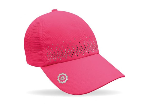 Magnetic soft fabric Golf Cap - Pink with jewel detail