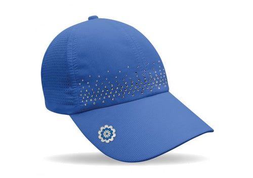 Magnetic soft fabric Golf Cap - Blue with jewel detail