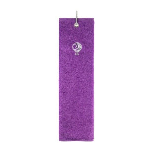 Scorecard holder and towel gift set - purple
