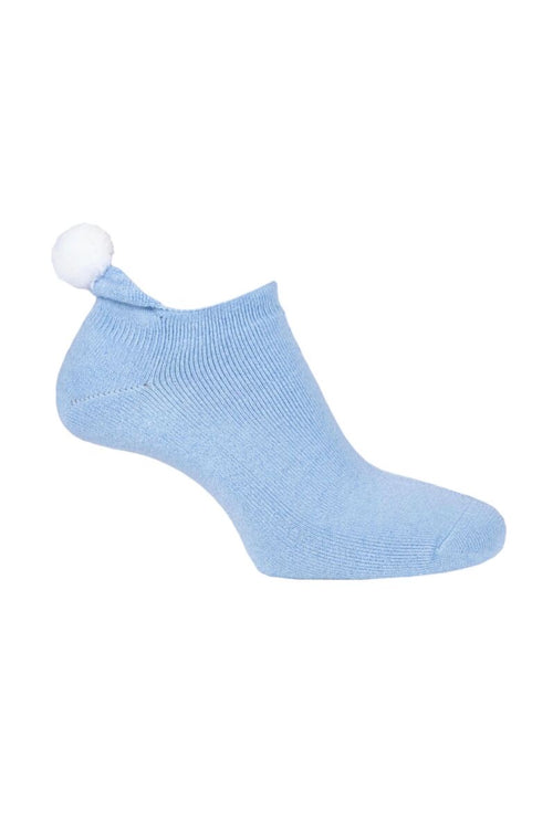 Glenmuir Pom Pom socks - pale blue