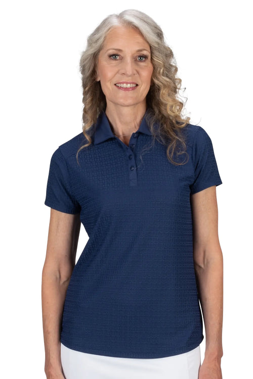 Nancy Lopez Journey short sleeved polo - Navy blue
