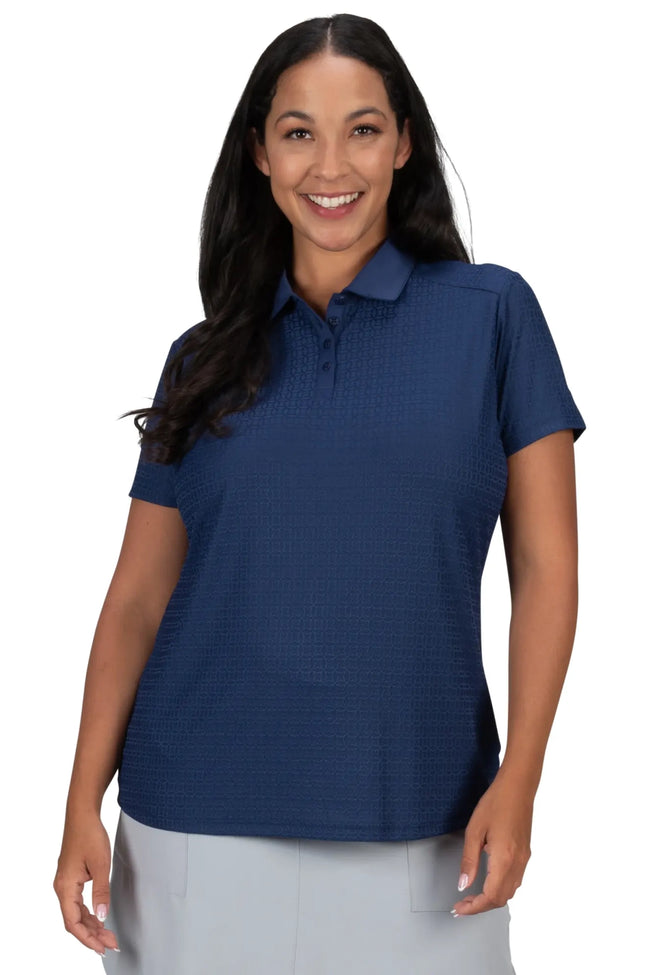 Nancy Lopez Journey short sleeved polo - Navy blue