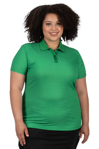 Nancy Lopez Journey short sleeved polo - Pine green