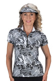 Nancy Lopez Lush short sleeved polo - Black Multi