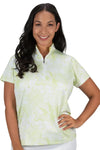 Nancy Lopez Lush short sleeved polo - Pistachio Multi