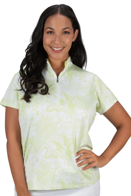 Nancy Lopez Journey short sleeved polo - Pine green