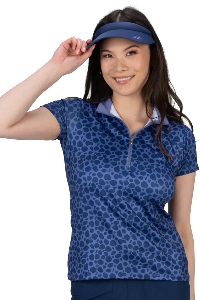 Nancy Lopez Lux short sleeved polo - Corsica Multi