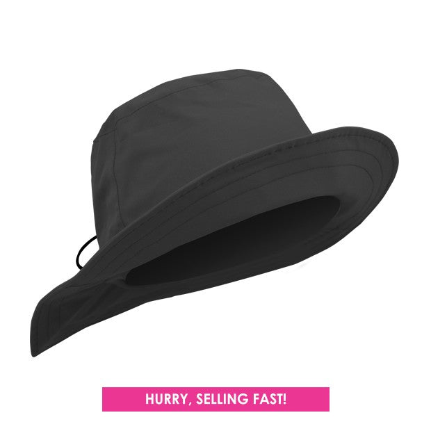 Waterproof rain hat - black